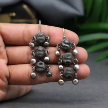 Pendientes tribal oxidised style