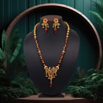 Conjunto joyas indias dorado mate